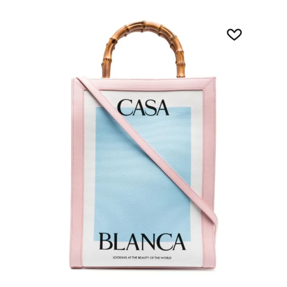 NWT - AUTHENTIC Casablanca
logo-print bamboo-handle tote bag